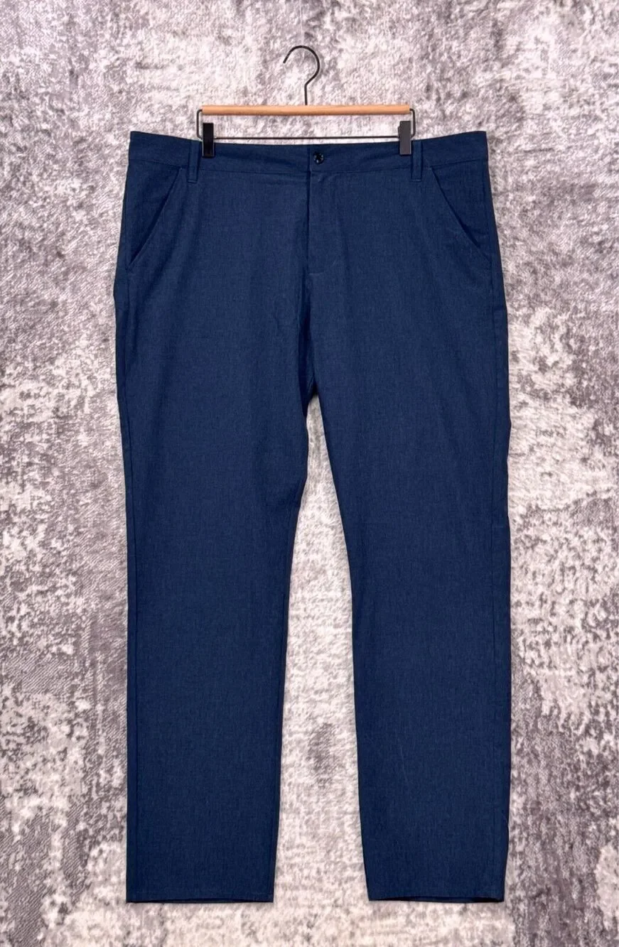 Travis Mathew Pants 40 x 32 Mens Slim Fit Blue Performance Golf